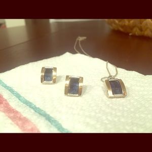 Sapphire Studs, Pendants, and and Ring